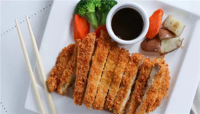 Deep fried breaded chicken cutlet w.rice at Ikoi Sushi, a Sushi restaurant in San Rafael